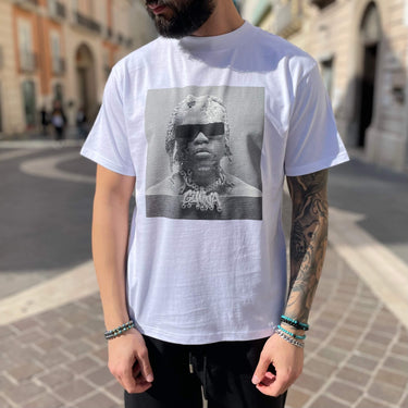 T-shirt Bianca stampa Gunna - FLAG STORE